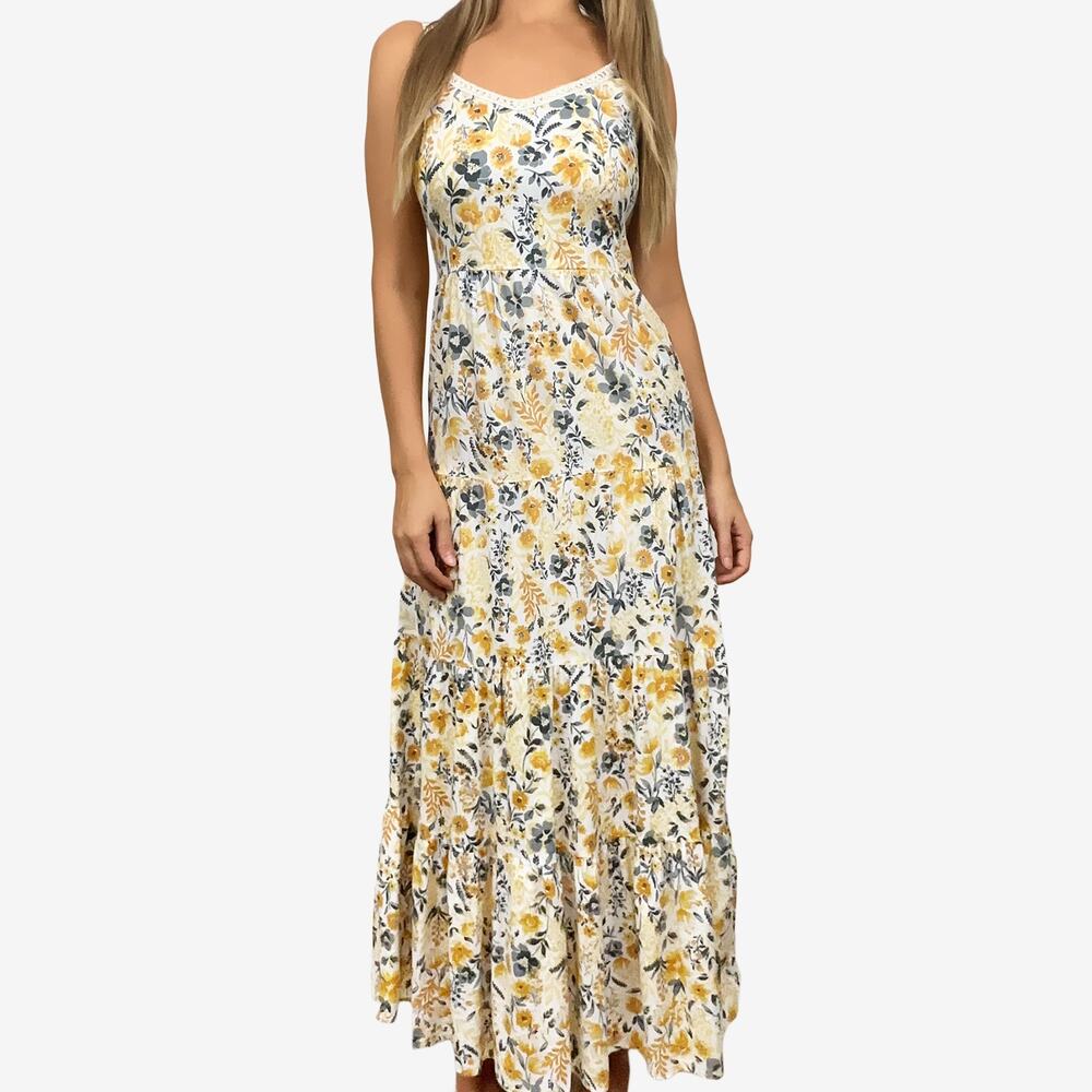 Joie Yellow Floral Maxi Dress